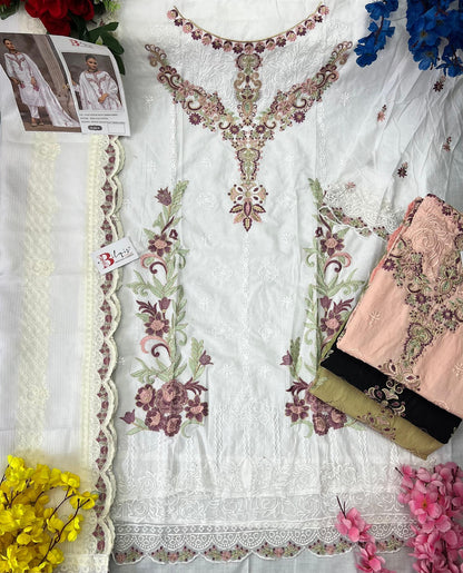B 184 Bilqis Lawn Cotton Pakistani Salwar Suits Wholesaler India