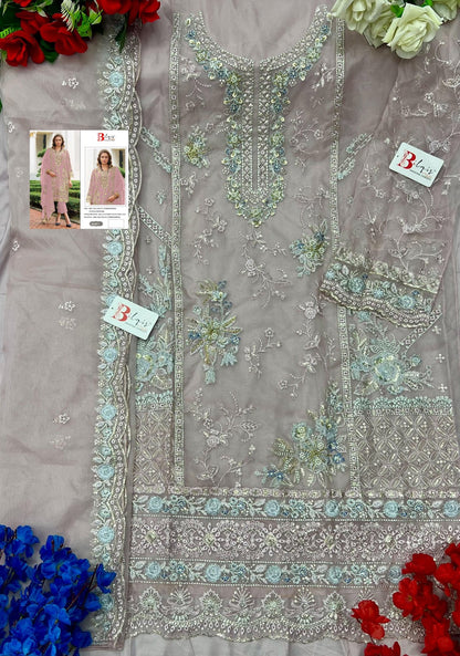 B 187Abcd Bilqis Organza Pakistani Salwar Suits Wholesale Price