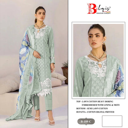 B 189 Abcd Bilqis Cambric Lawn Pakistani Salwar Suits Wholesaler Ahmedabad