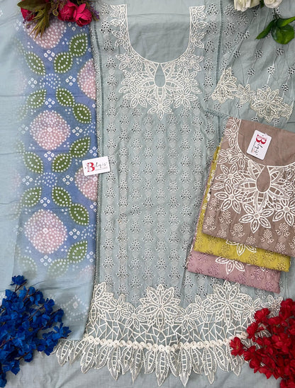 B 189 Abcd Bilqis Cambric Lawn Pakistani Salwar Suits Wholesaler Ahmedabad