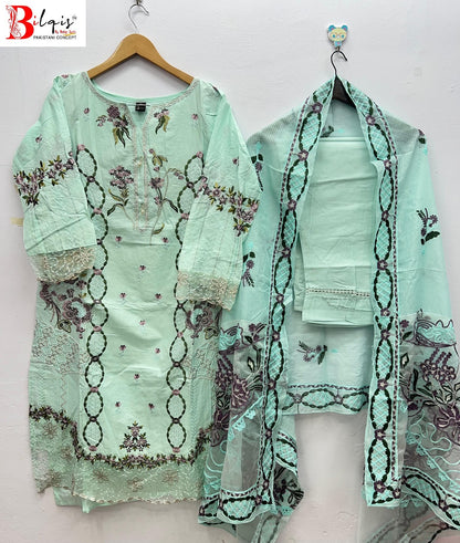 B 194 Abcd Bilqis Lawn Cotton Pakistani Readymade Suits Manufacturer