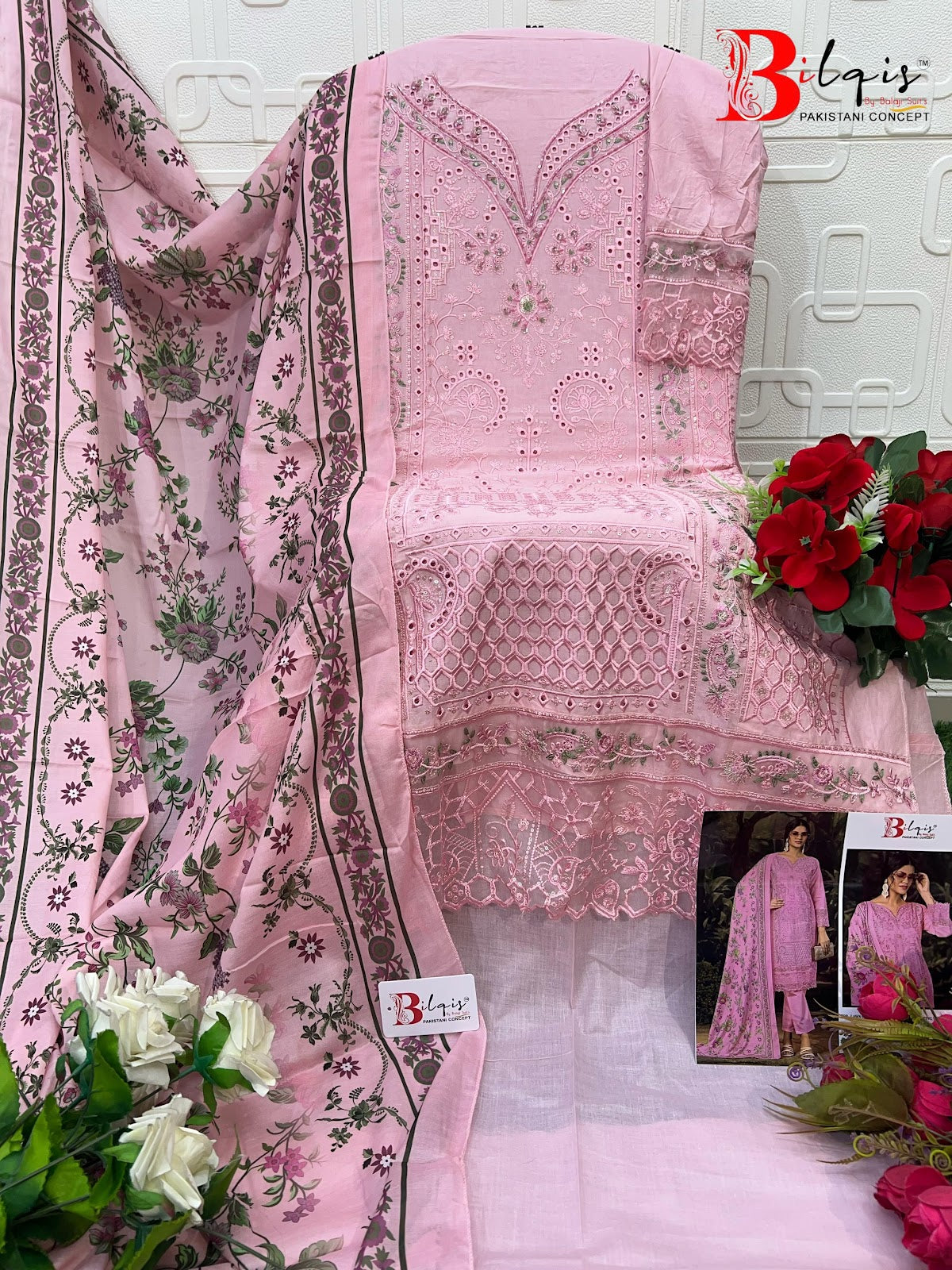 B 209 A To D Bilqis Cambric Lawn Pakistani Salwar Suits Manufacturer Ahmedabad