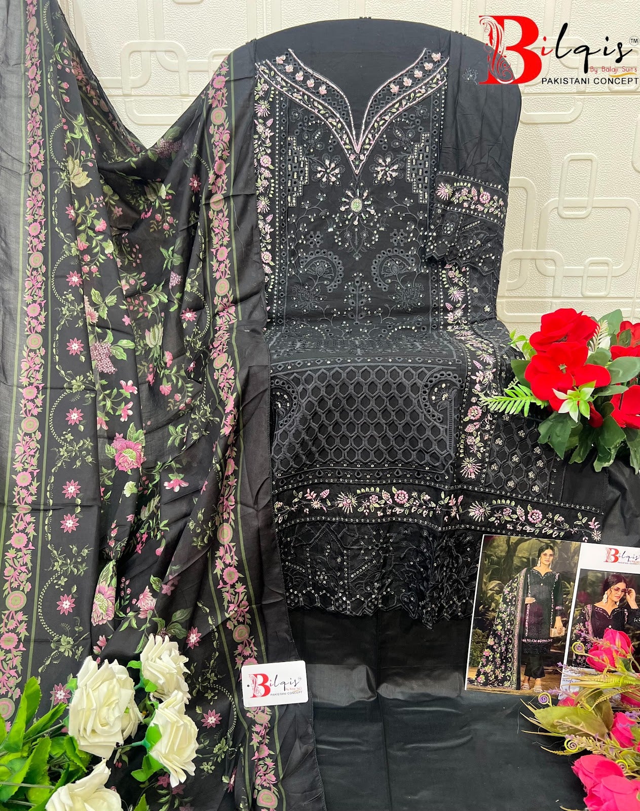 B 209 A To D Bilqis Cambric Lawn Pakistani Salwar Suits Manufacturer Ahmedabad