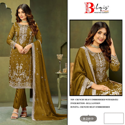 B 210 Bilqis Pakistani Salwar Suits Manufacturer Gujarat
