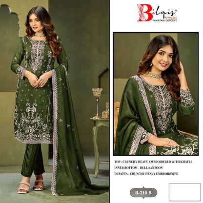 B 210 Bilqis Pakistani Salwar Suits Manufacturer Gujarat