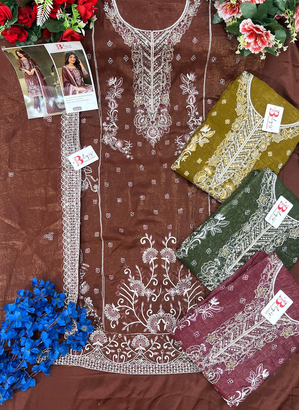 B 210 Bilqis Pakistani Salwar Suits Manufacturer Gujarat