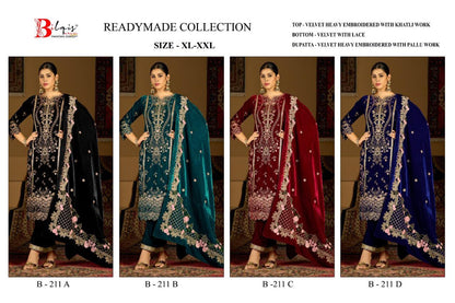 B 211 A To D Bilqis Readymade Velvet Suits Exporter Ahmedabad