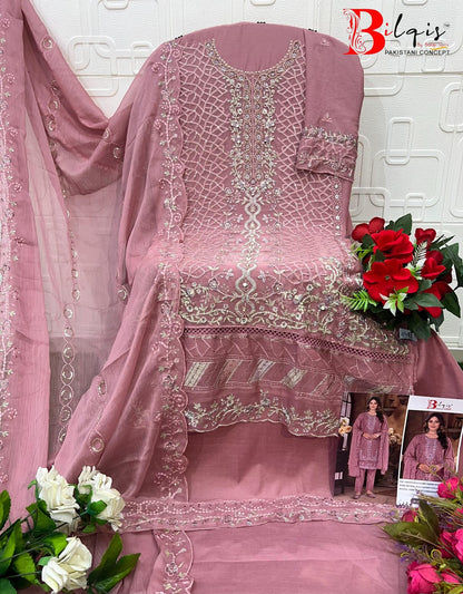 B 213 Bilqis Chiffon Pakistani Salwar Suits Wholesale