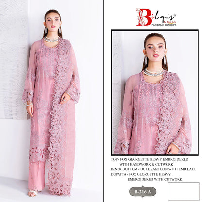 B 216 Bilqis Fox Georgette Pakistani Salwar Suits Manufacturer India