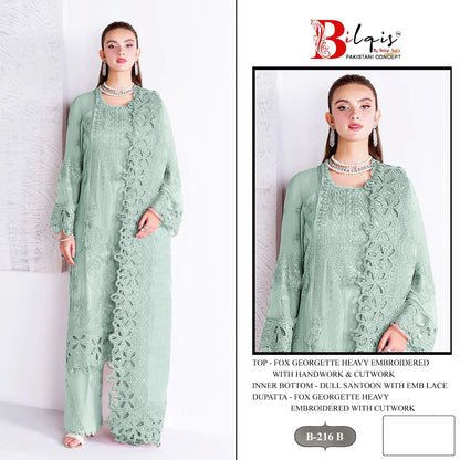 B 216 Bilqis Fox Georgette Pakistani Salwar Suits Manufacturer India