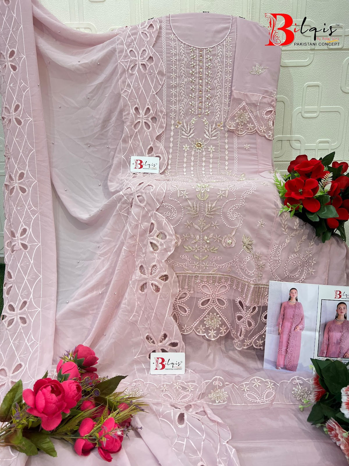 B 216 Bilqis Fox Georgette Pakistani Salwar Suits Manufacturer India
