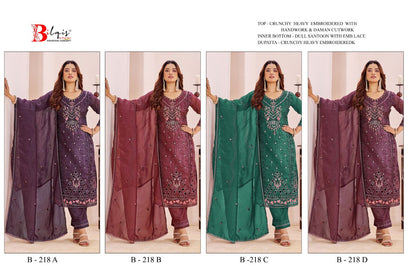B 218 Bilqis Pakistani Salwar Suits Wholesaler