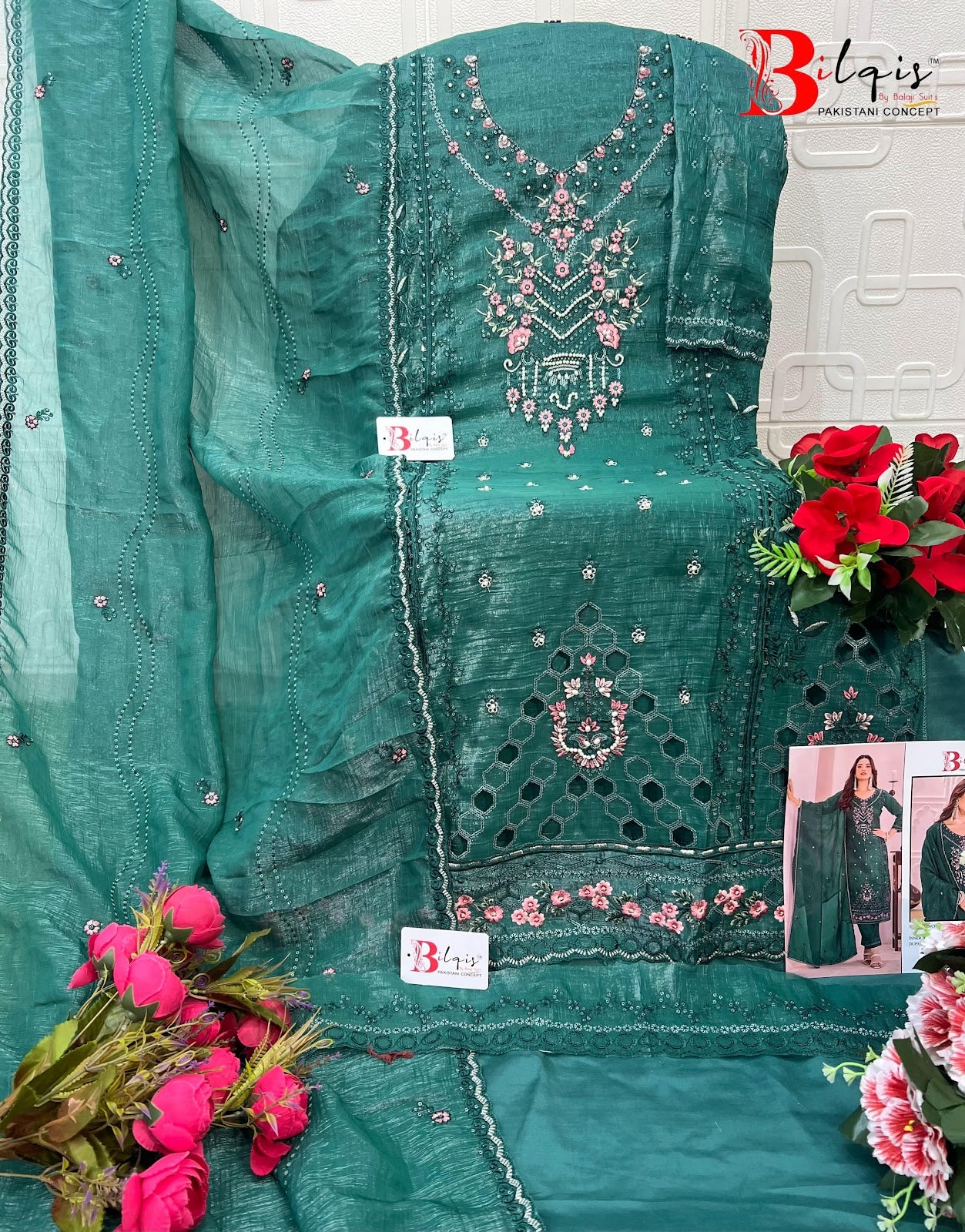 B 218 Bilqis Pakistani Salwar Suits Wholesaler