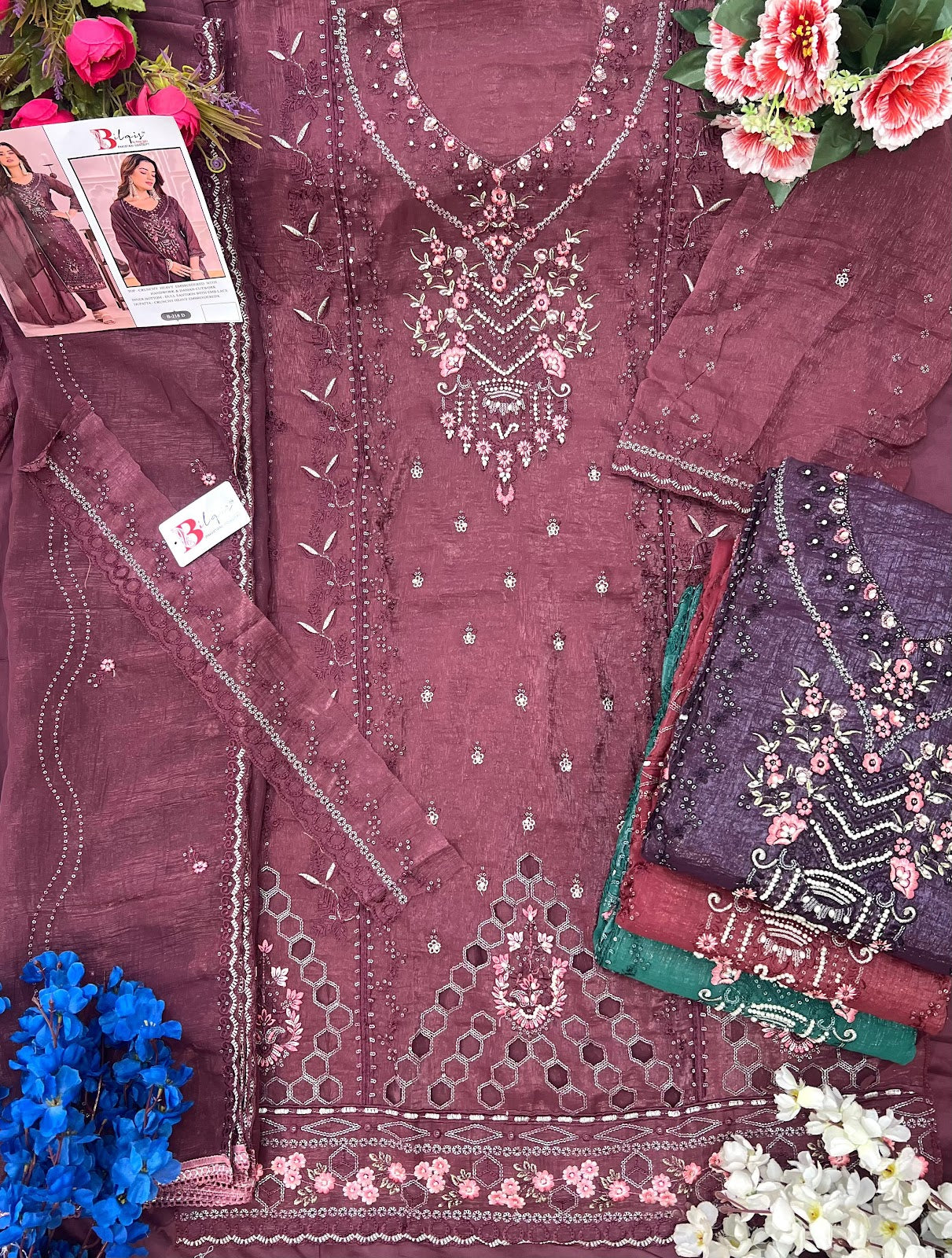 B 218 Bilqis Pakistani Salwar Suits Wholesaler