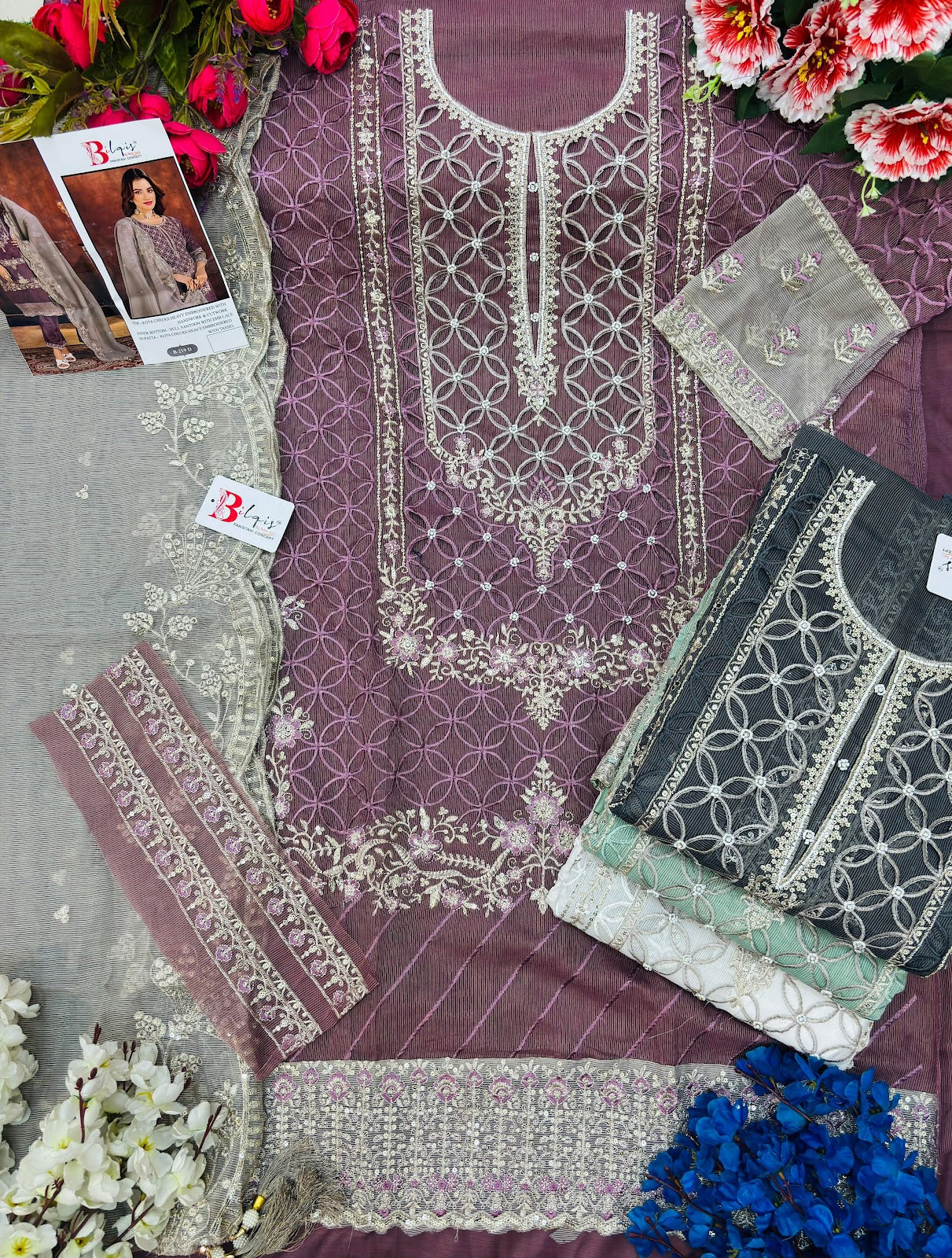 B 219 Bilqis Pakistani Salwar Suits Wholesaler Gujarat