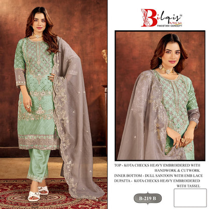 B 219 Bilqis Pakistani Salwar Suits Wholesaler Gujarat