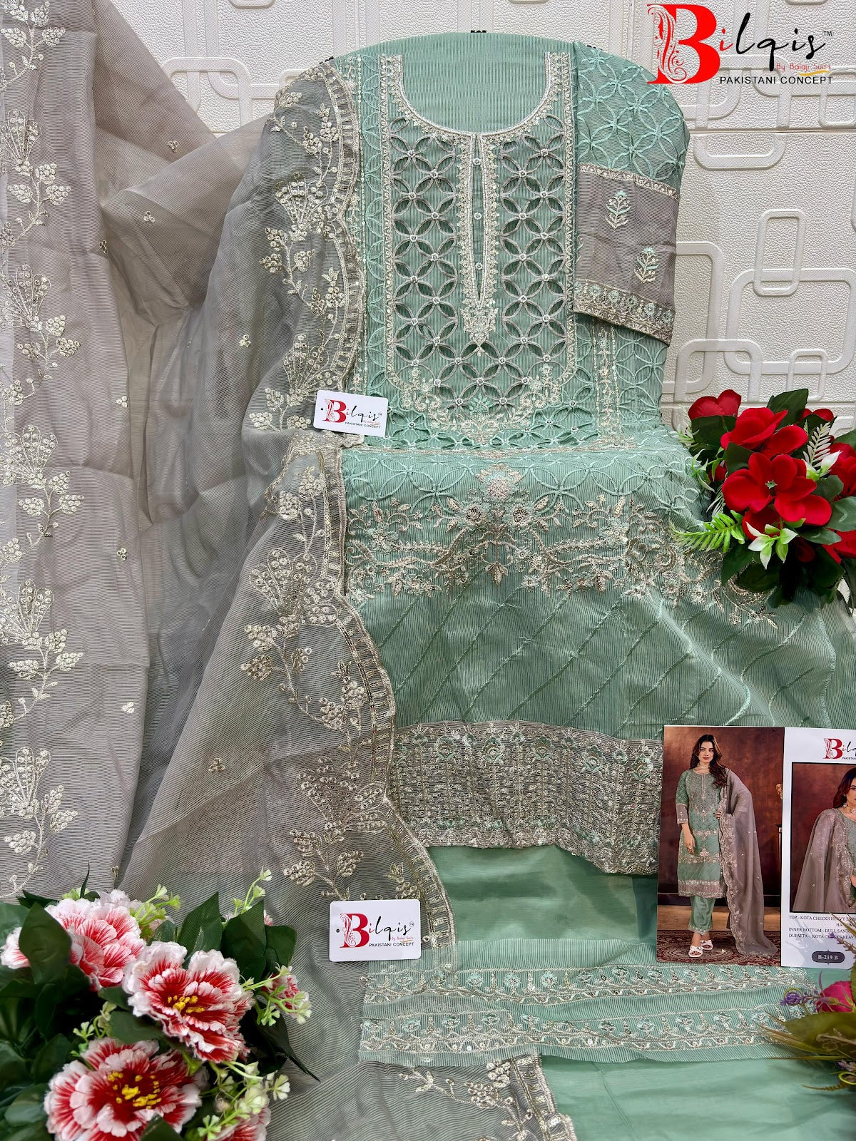 B 219 Bilqis Pakistani Salwar Suits Wholesaler Gujarat