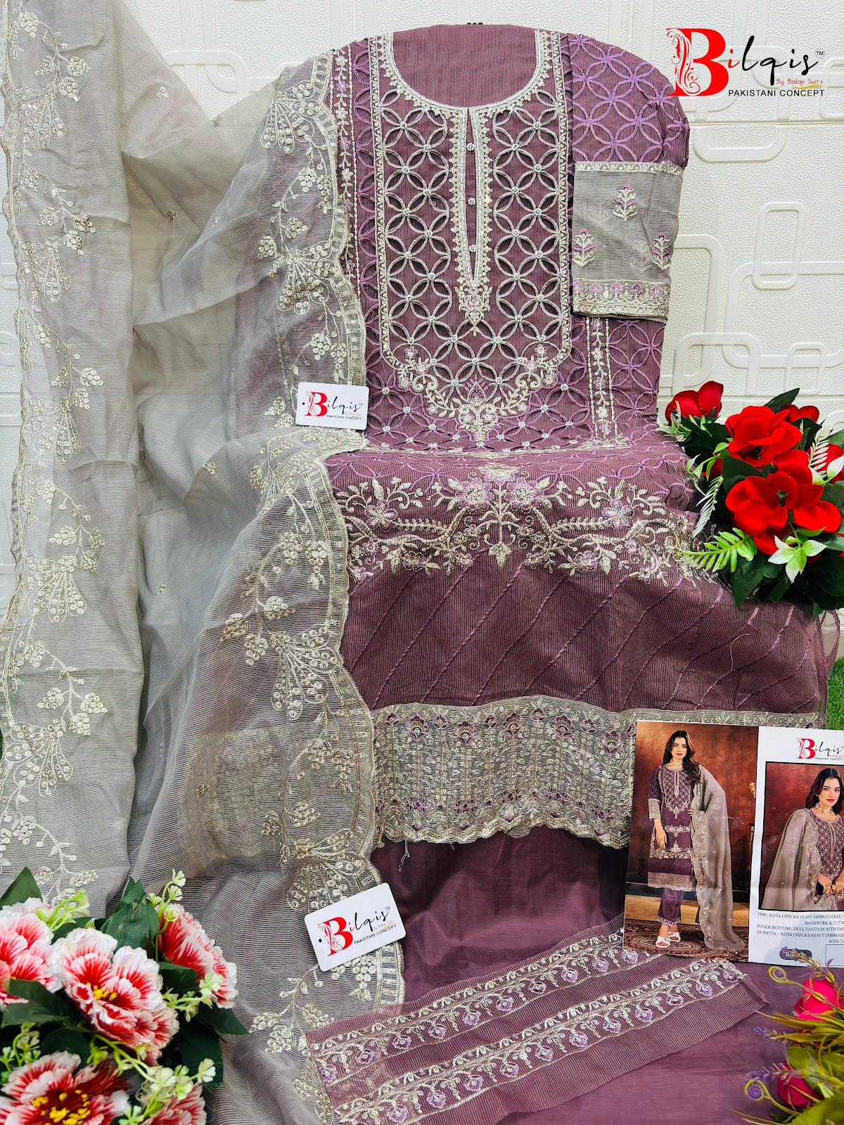 B 219 Bilqis Pakistani Salwar Suits Wholesaler Gujarat