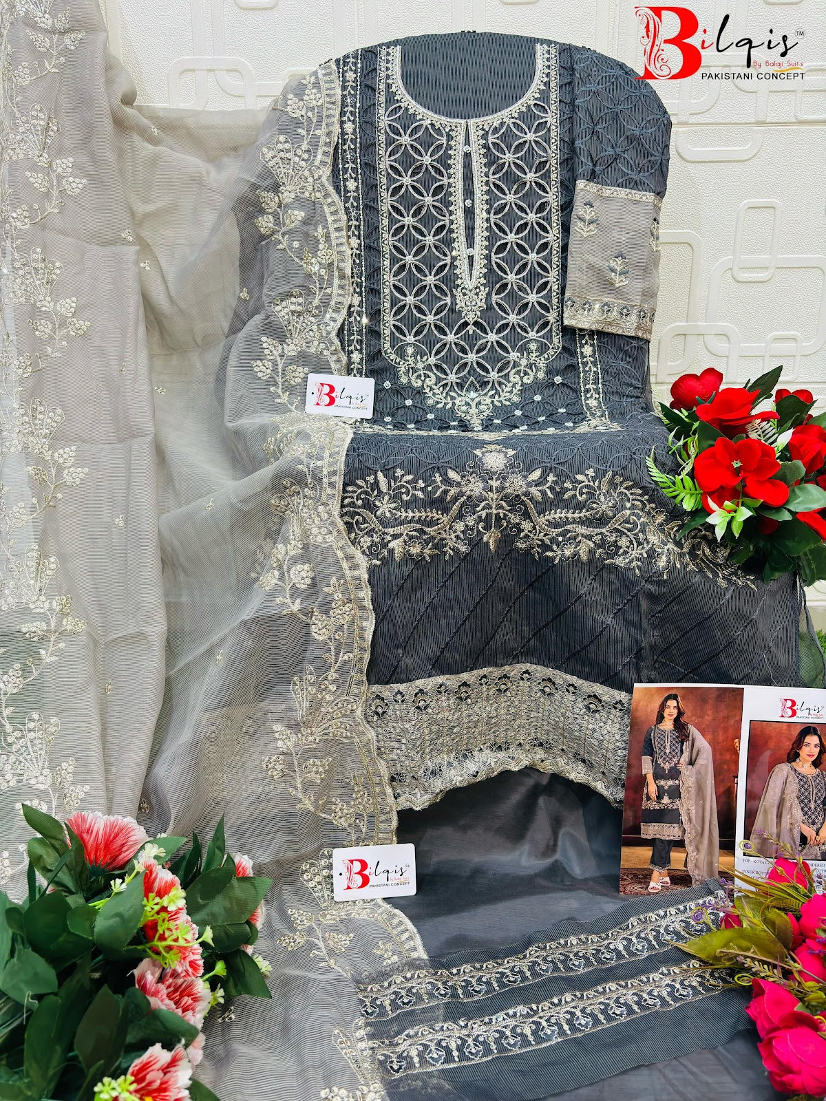 B 219 Bilqis Pakistani Salwar Suits Wholesaler Gujarat