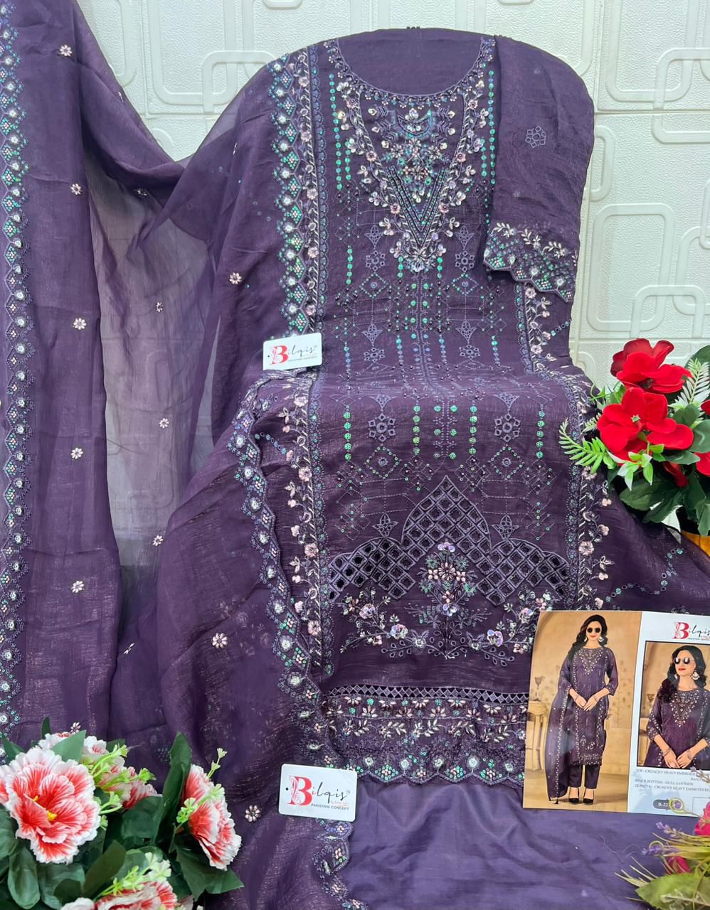 B 221 A To D Bilqis Pakistani Salwar Suits Wholesale Price