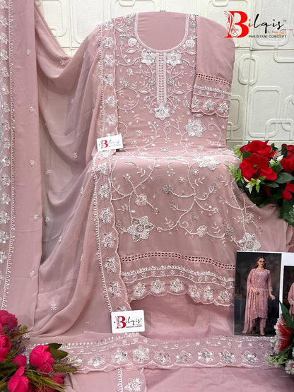 B 222 Bilqis Fox Georgette Pakistani Salwar Suits Manufacturer India