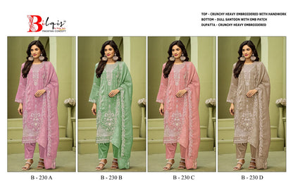 B 230 Bilqis Pakistani Salwar Suits Wholesaler