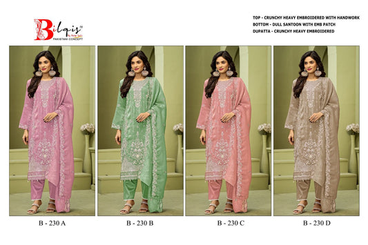 B 230 Bilqis Pakistani Salwar Suits Wholesaler