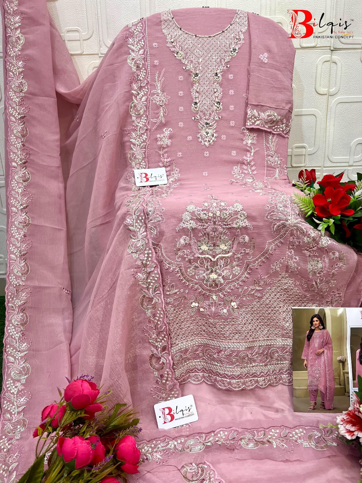 B 230 Bilqis Pakistani Salwar Suits Wholesaler