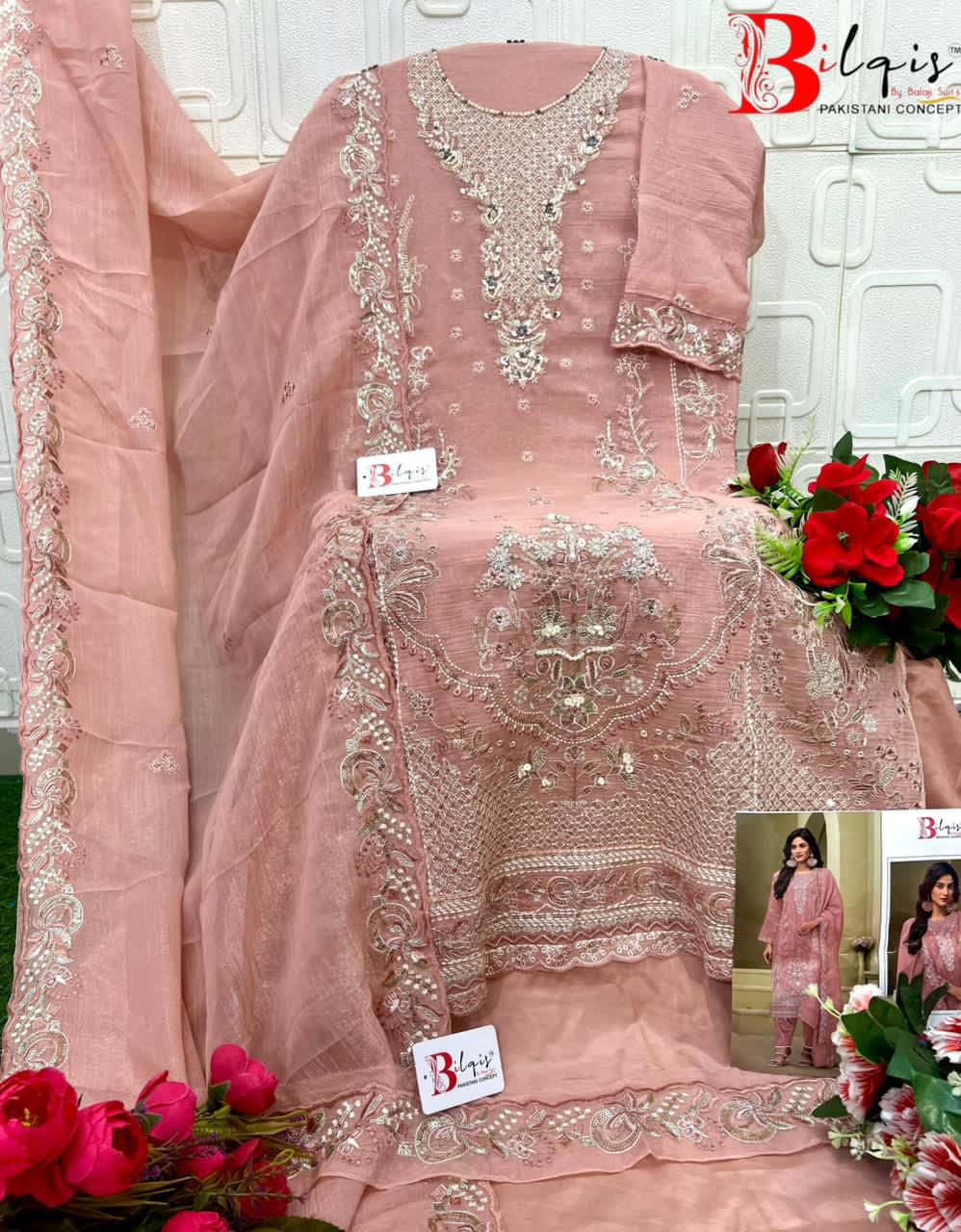 B 230 Bilqis Pakistani Salwar Suits Wholesaler