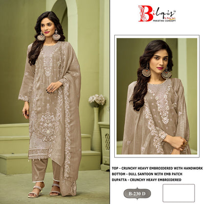 B 230 Bilqis Pakistani Salwar Suits Wholesaler