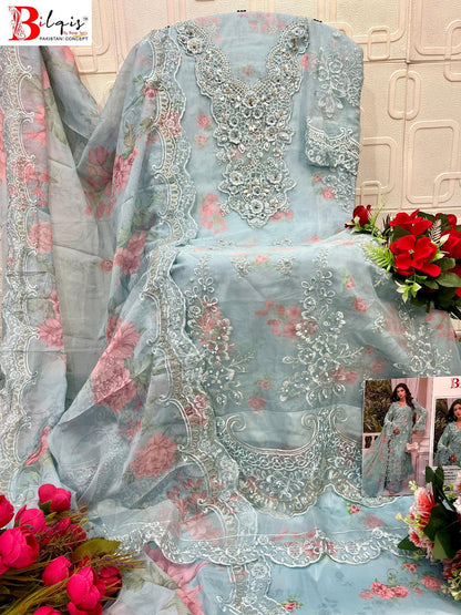 B 232 A To D Bilqis Organza Pakistani Salwar Suits Exporter Gujarat