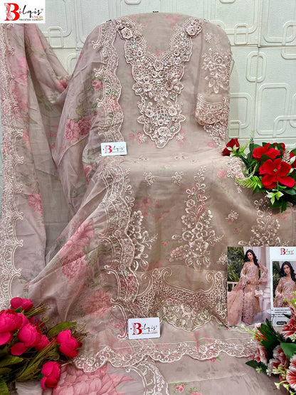 B 232 A To D Bilqis Organza Pakistani Salwar Suits Exporter Gujarat