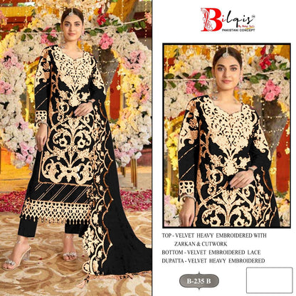 B 235 A To D Bilqis Velvet Suits Supplier Gujarat