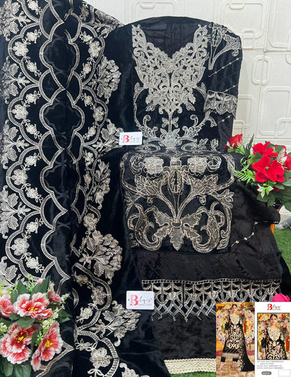 B 235 A To D Bilqis Velvet Suits Supplier Gujarat