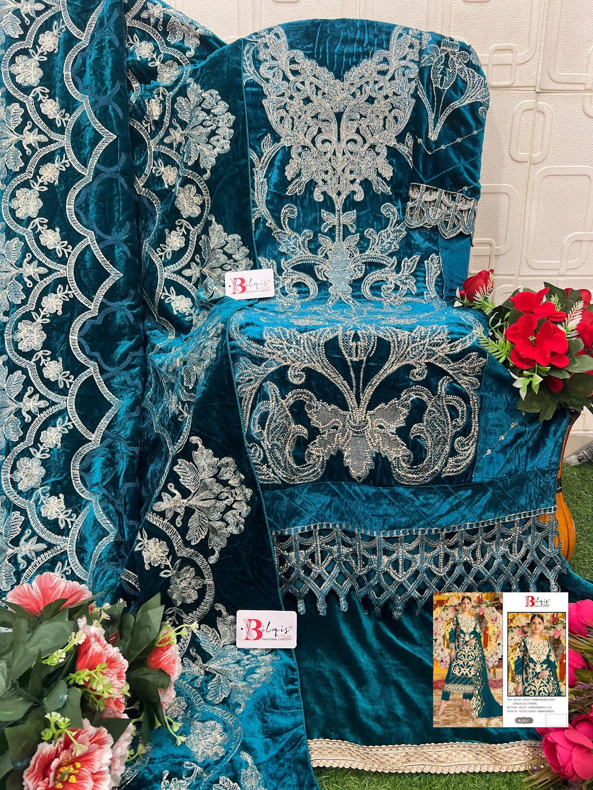 B 235 A To D Bilqis Velvet Suits Supplier Gujarat