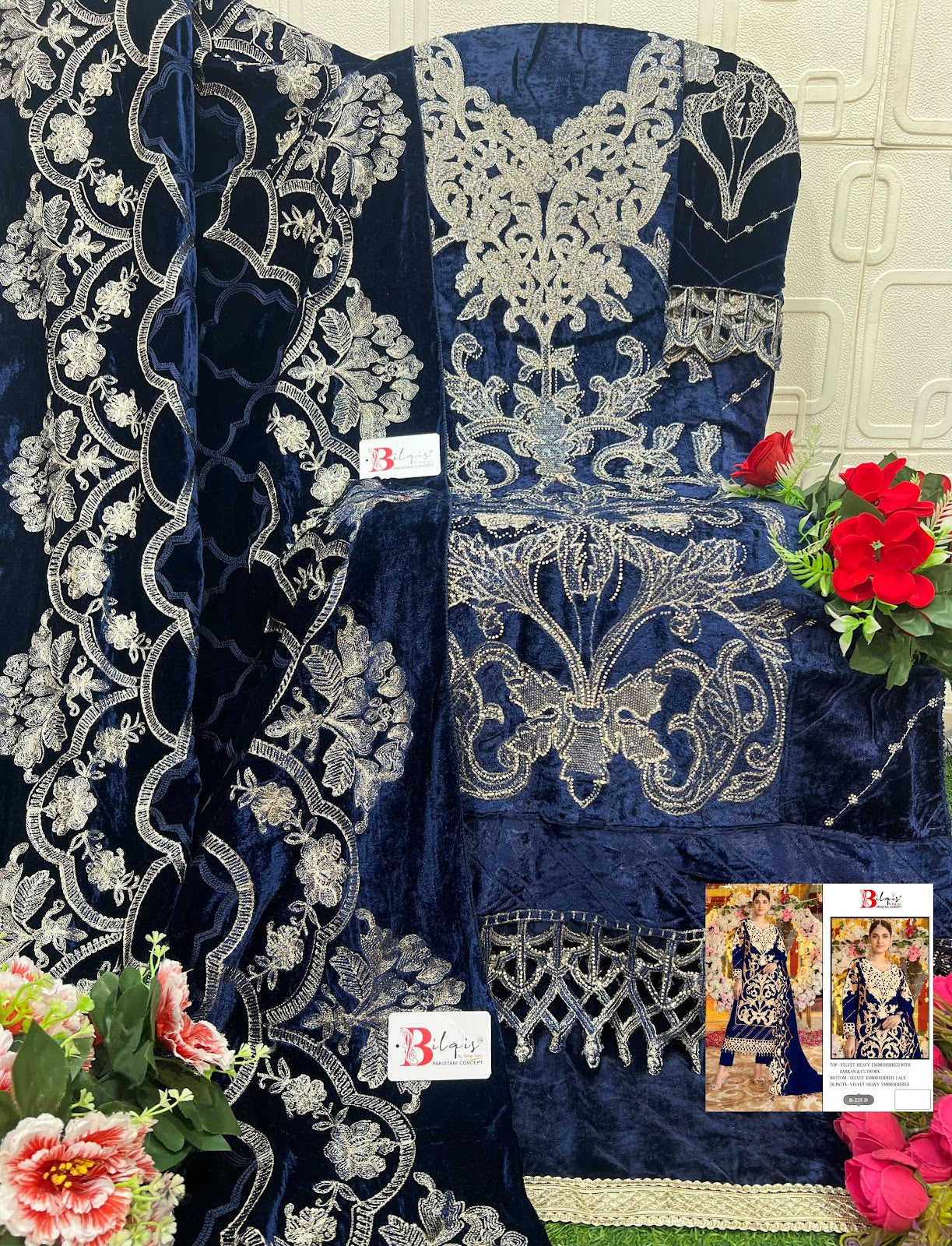 B 235 A To D Bilqis Velvet Suits Supplier Gujarat