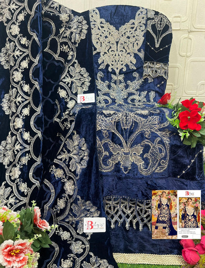 B 235 A To D Bilqis Velvet Suits Supplier Gujarat