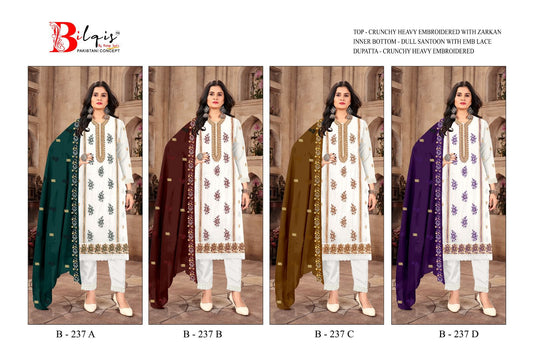 B 237 A To D Bilqis Pakistani Salwar Suits Wholesale Rate