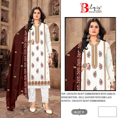 B 237 A To D Bilqis Pakistani Salwar Suits Wholesale Rate