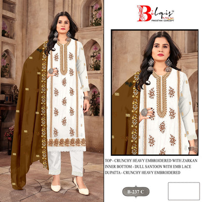 B 237 A To D Bilqis Pakistani Salwar Suits Wholesale Rate