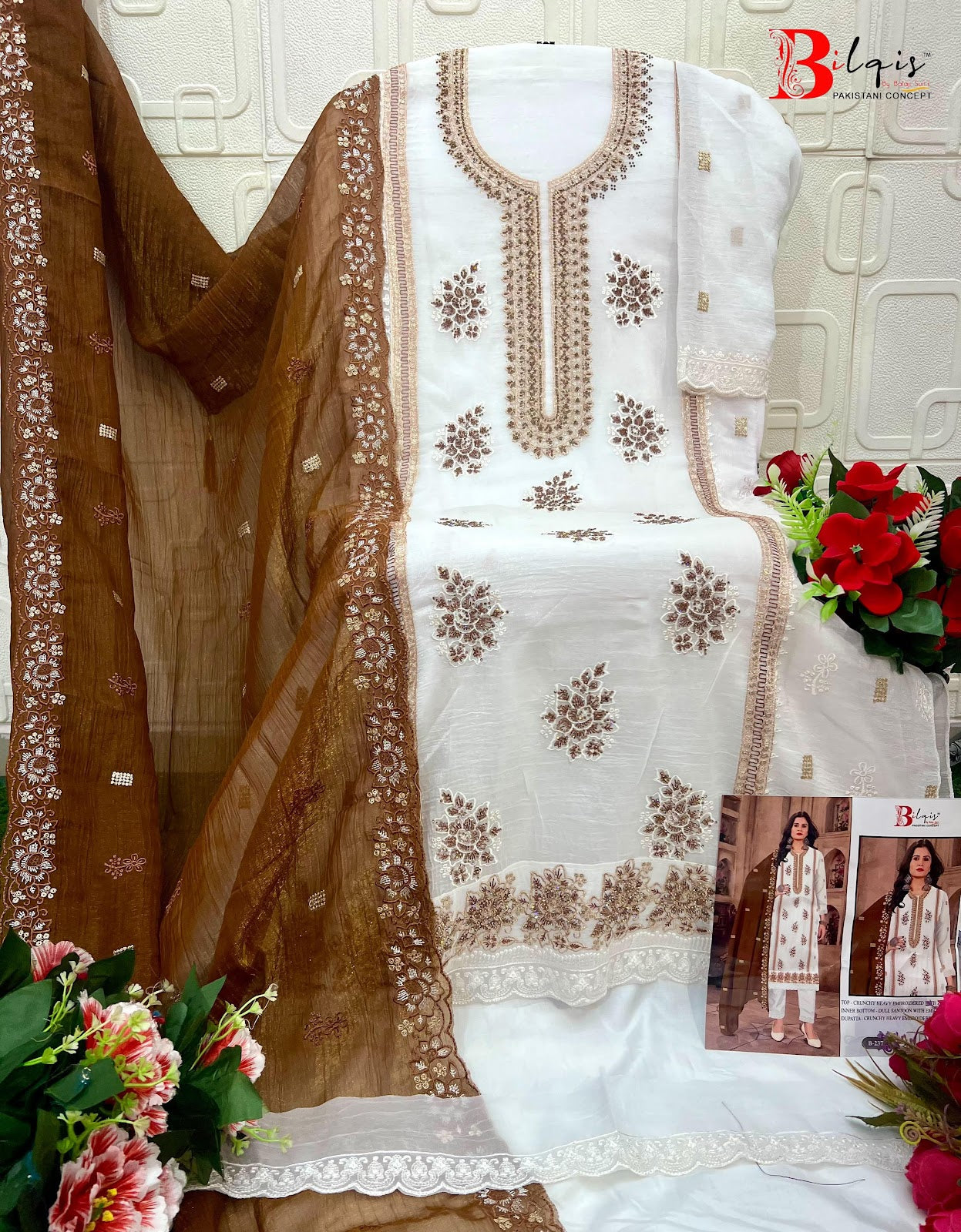 B 237 A To D Bilqis Pakistani Salwar Suits Wholesale Rate