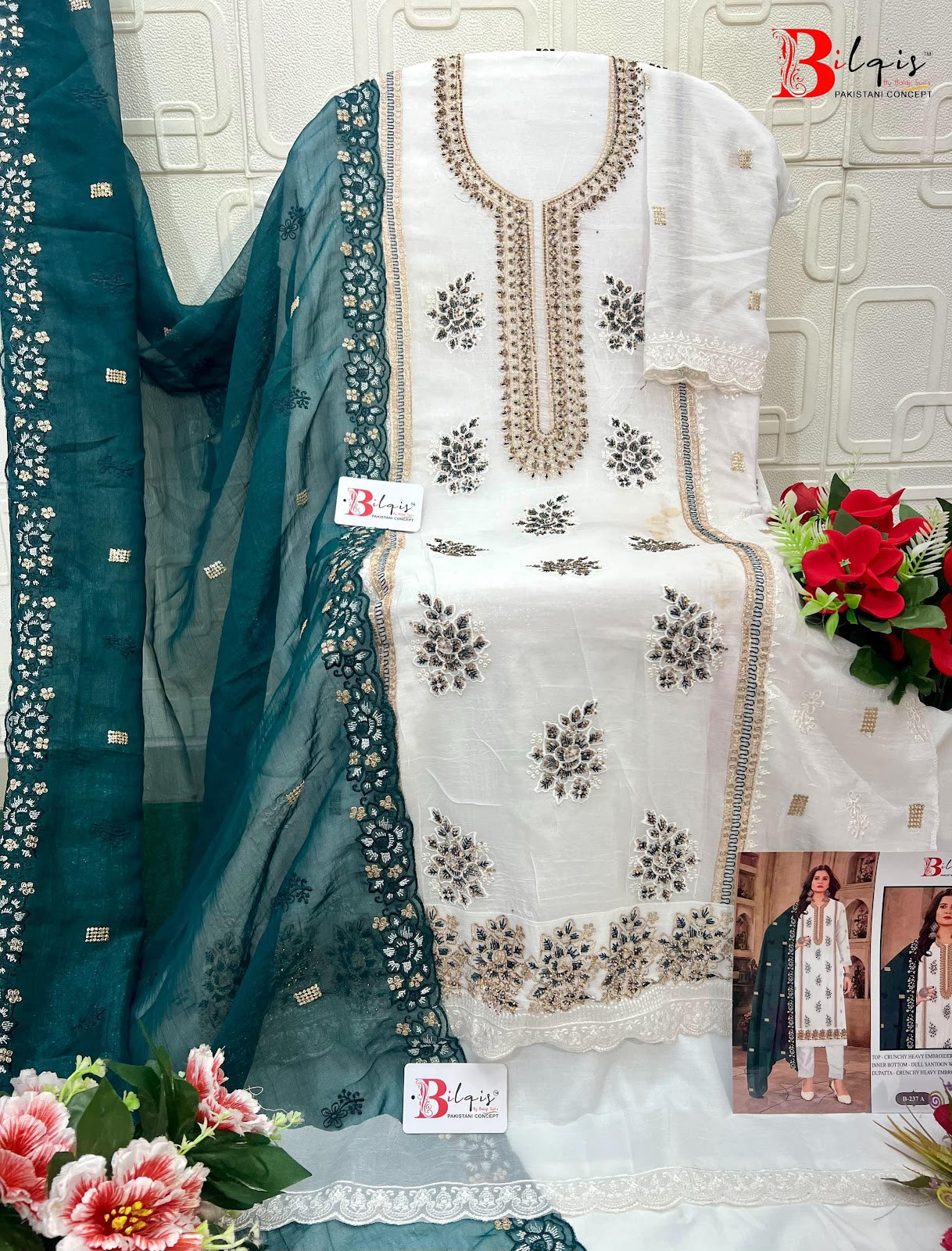 B 237 A To D Bilqis Pakistani Salwar Suits Wholesale Rate