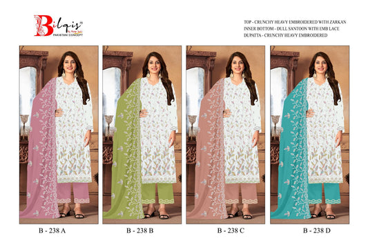 B 238 A To D Bilqis Pakistani Salwar Suits Manufacturer