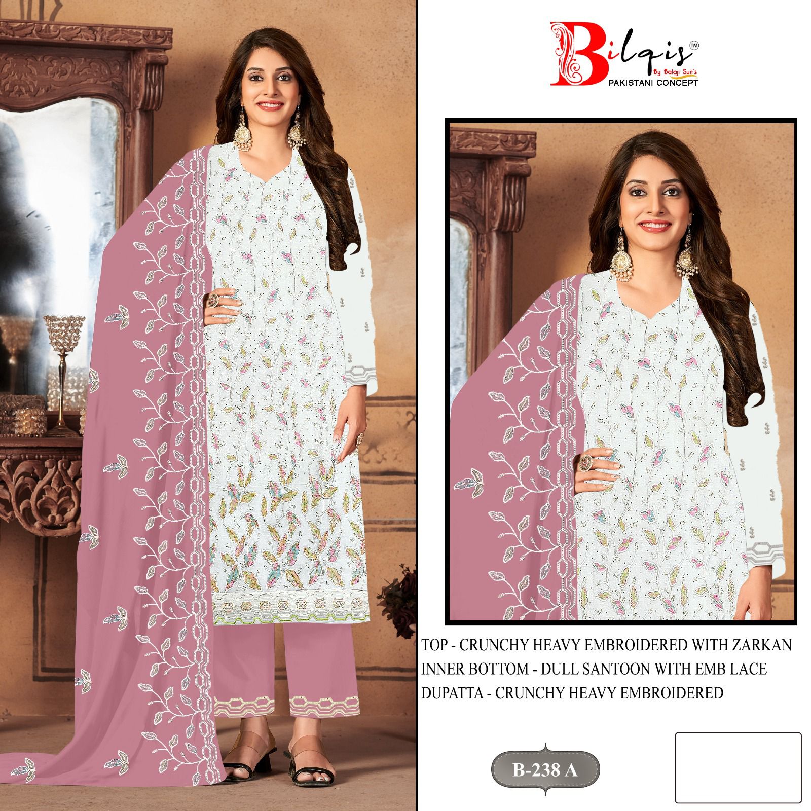 B 238 A To D Bilqis Pakistani Salwar Suits Manufacturer