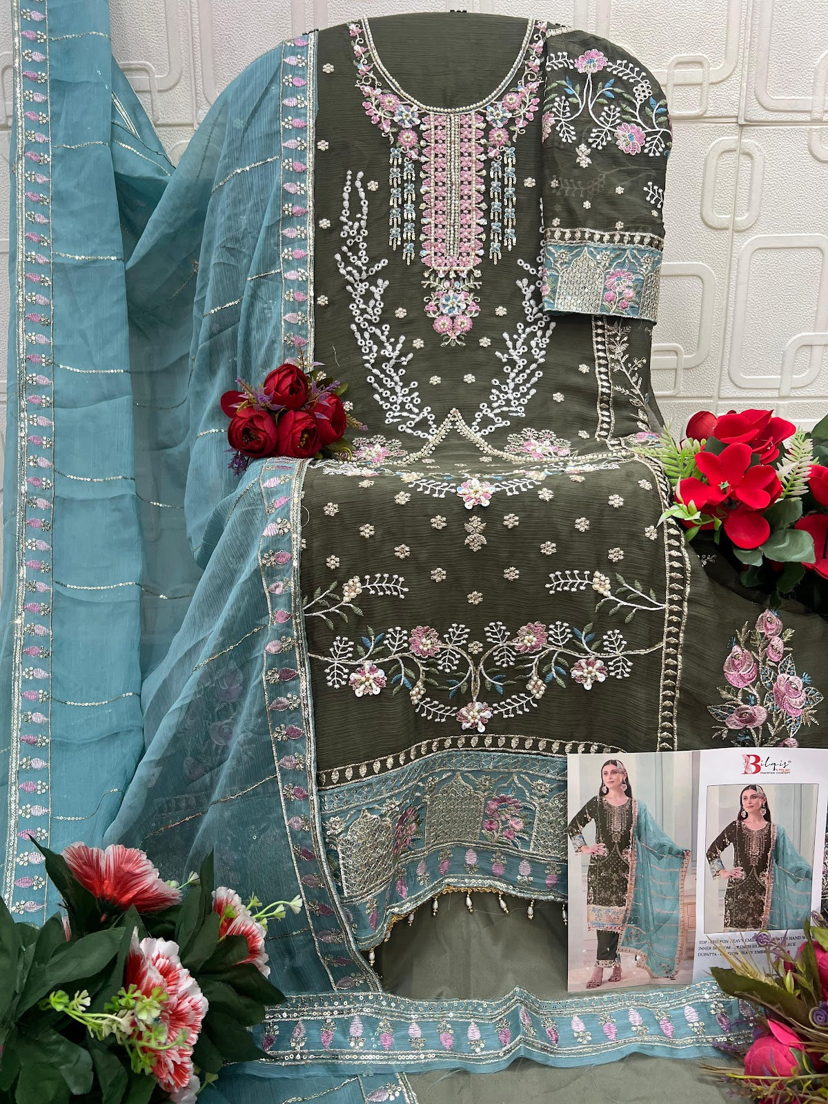 B 239 E To H Bilqis Chiffon Pakistani Salwar Suits Manufacturer Gujarat