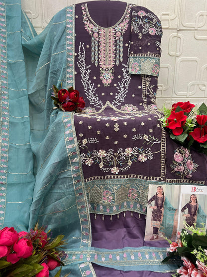 B 239 E To H Bilqis Chiffon Pakistani Salwar Suits Manufacturer Gujarat