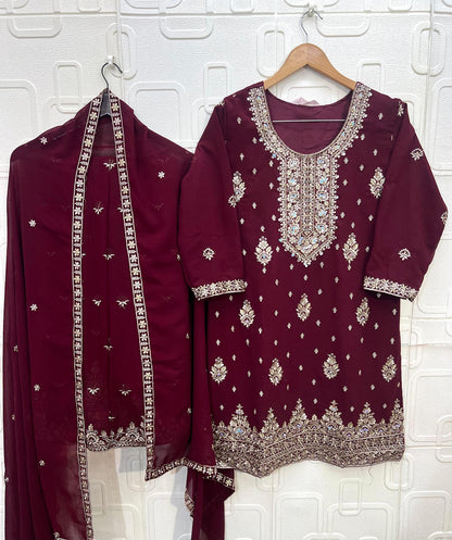 B 248 Bilqis Fox Georgette Pakistani Readymade Suits Wholesaler Gujarat