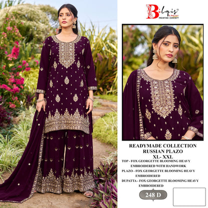 B 248 Bilqis Fox Georgette Pakistani Readymade Suits Wholesaler Gujarat