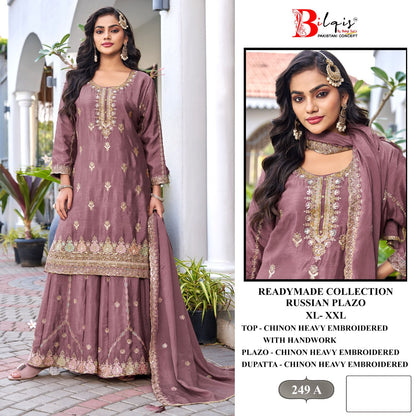 B 249 Bilqis Chinon Pakistani Readymade Suits Wholesale Price