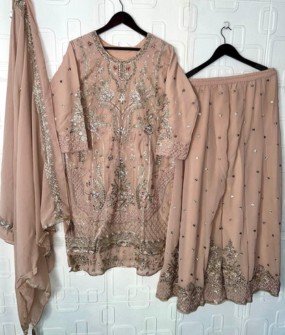 B 251 Bilqis Fox Georgette Pakistani Readymade Suits Wholesaler